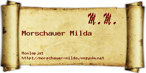 Morschauer Milda névjegykártya